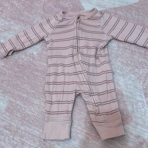 Cloud Island Pink Footies One Piece with Cozy Knit Fabric